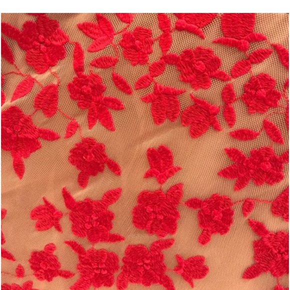 For Love & Lemons Red Temecula Lace Mini Dress - Picture 3 of 7